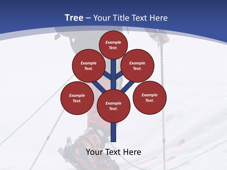 Scene From Walking On Mountain Top. PowerPoint Template