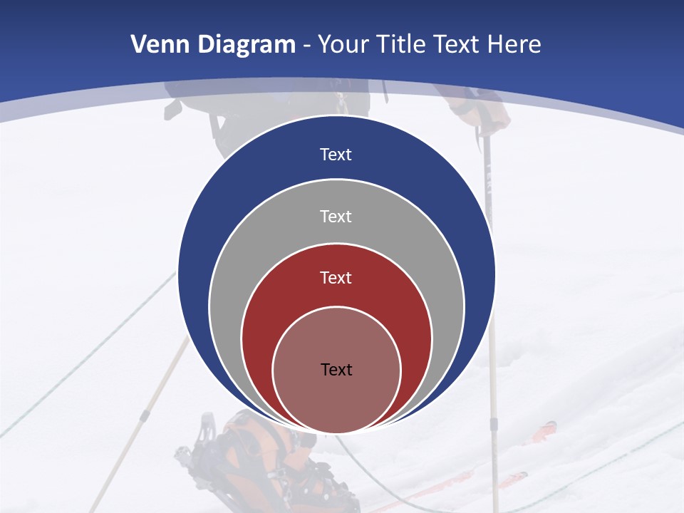 Scene From Walking On Mountain Top. PowerPoint Template