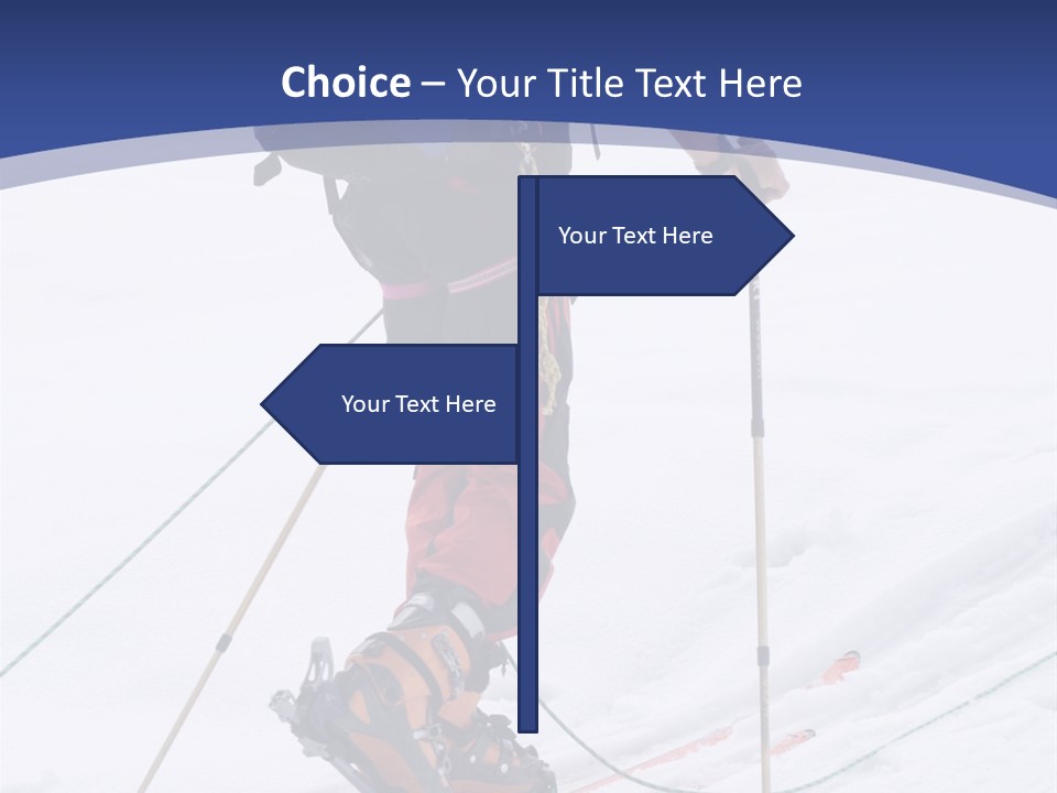 Scene From Walking On Mountain Top. PowerPoint Template