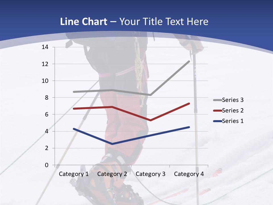 Scene From Walking On Mountain Top. PowerPoint Template