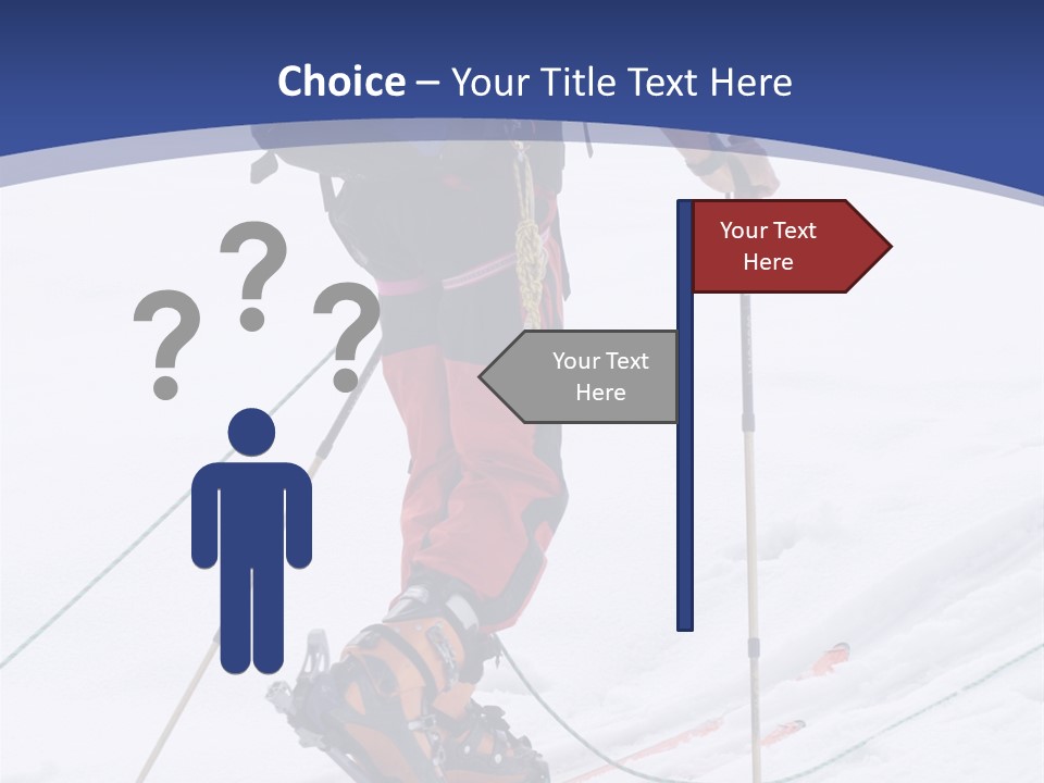 Scene From Walking On Mountain Top. PowerPoint Template