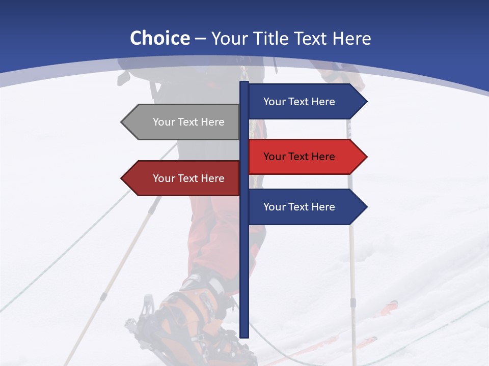 Scene From Walking On Mountain Top. PowerPoint Template