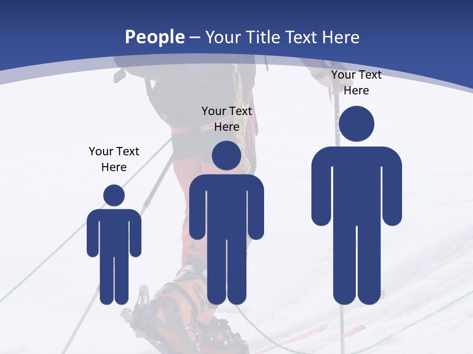 Scene From Walking On Mountain Top. PowerPoint Template