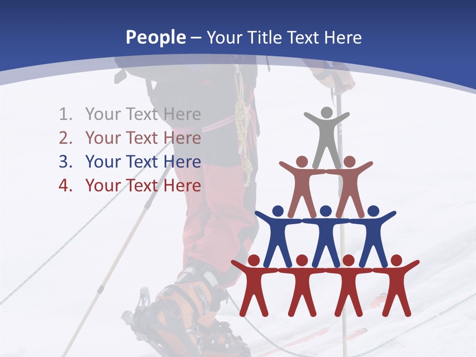 Scene From Walking On Mountain Top. PowerPoint Template