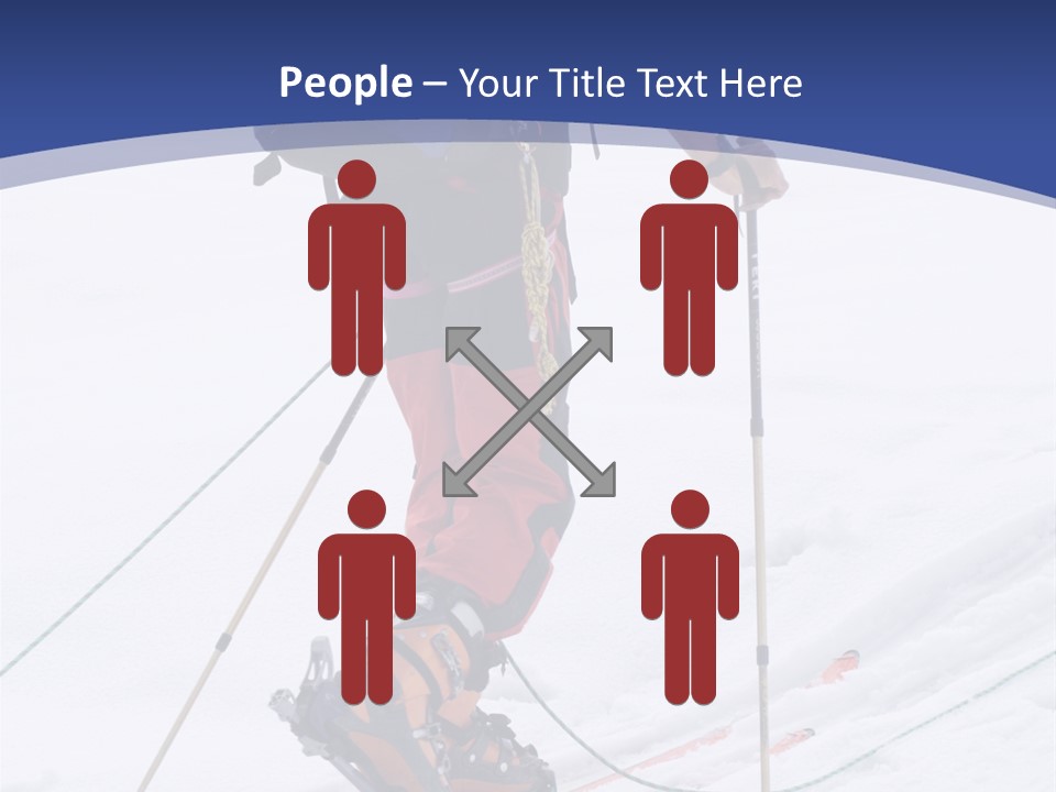 Scene From Walking On Mountain Top. PowerPoint Template