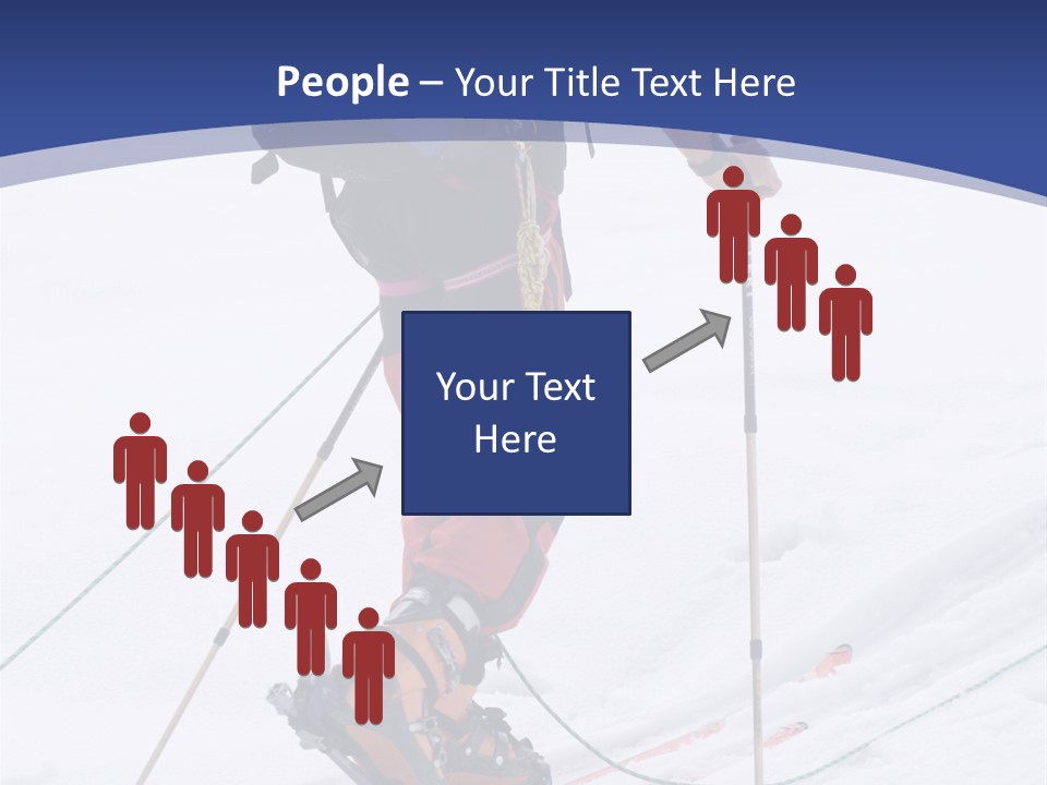 Scene From Walking On Mountain Top. PowerPoint Template