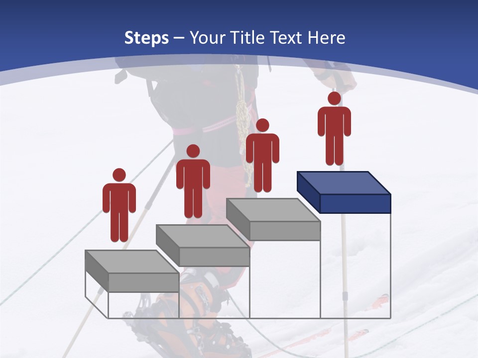 Scene From Walking On Mountain Top. PowerPoint Template