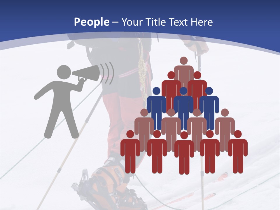 Scene From Walking On Mountain Top. PowerPoint Template