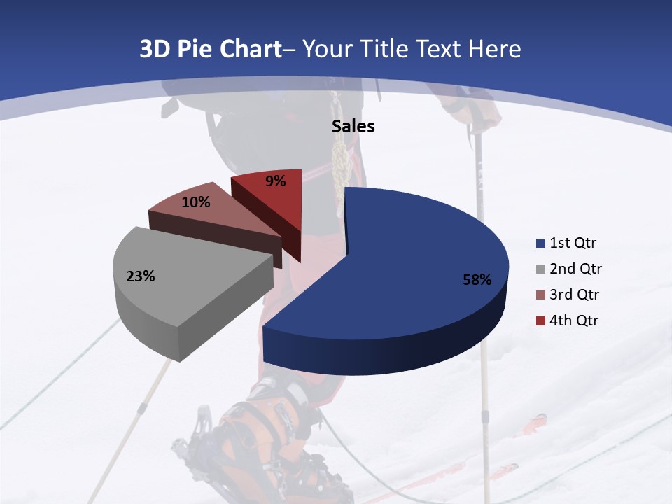 Scene From Walking On Mountain Top. PowerPoint Template