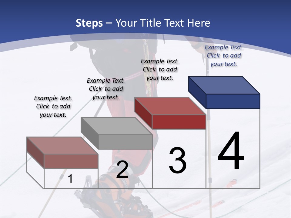 Scene From Walking On Mountain Top. PowerPoint Template