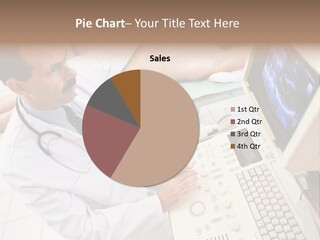 Doctor Performing An Ultrasound Heart Scan On Young Male Patient. PowerPoint Template