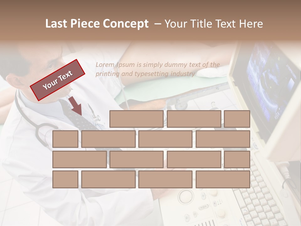Doctor Performing An Ultrasound Heart Scan On Young Male Patient. PowerPoint Template