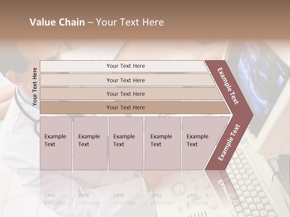 Doctor Performing An Ultrasound Heart Scan On Young Male Patient. PowerPoint Template