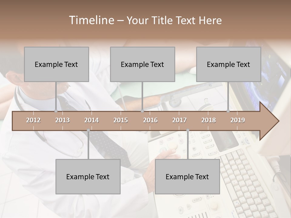 Doctor Performing An Ultrasound Heart Scan On Young Male Patient. PowerPoint Template