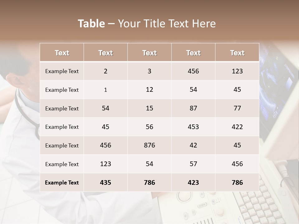 Doctor Performing An Ultrasound Heart Scan On Young Male Patient. PowerPoint Template