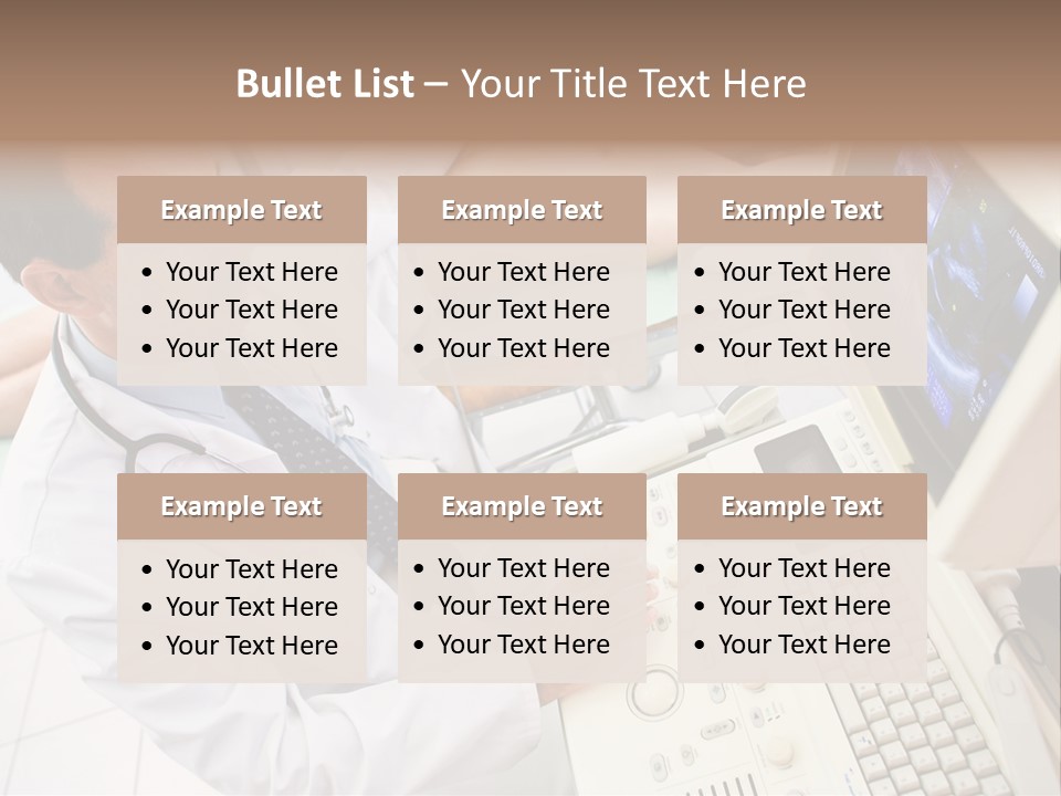 Doctor Performing An Ultrasound Heart Scan On Young Male Patient. PowerPoint Template