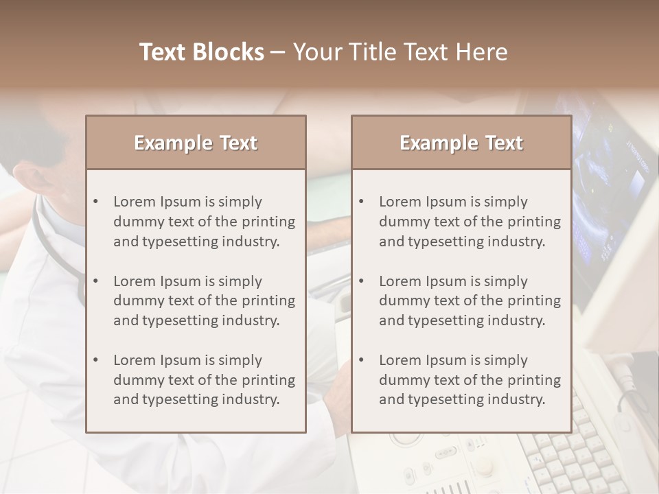 Doctor Performing An Ultrasound Heart Scan On Young Male Patient. PowerPoint Template