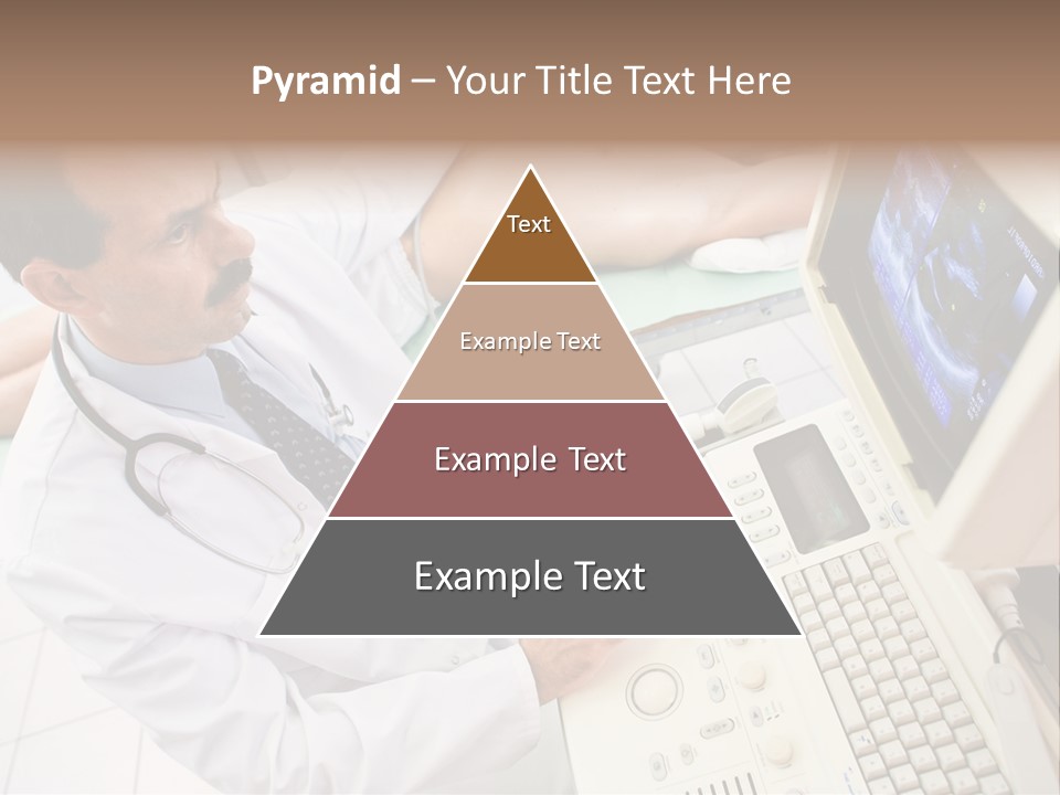 Doctor Performing An Ultrasound Heart Scan On Young Male Patient. PowerPoint Template