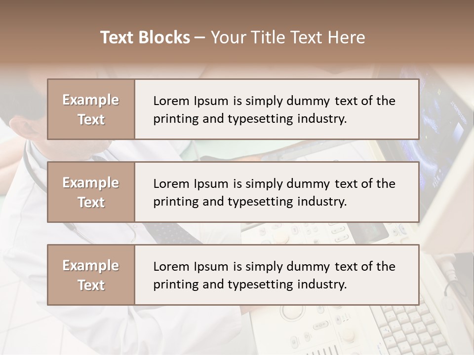Doctor Performing An Ultrasound Heart Scan On Young Male Patient. PowerPoint Template