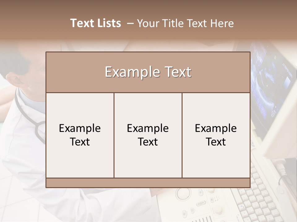 Doctor Performing An Ultrasound Heart Scan On Young Male Patient. PowerPoint Template