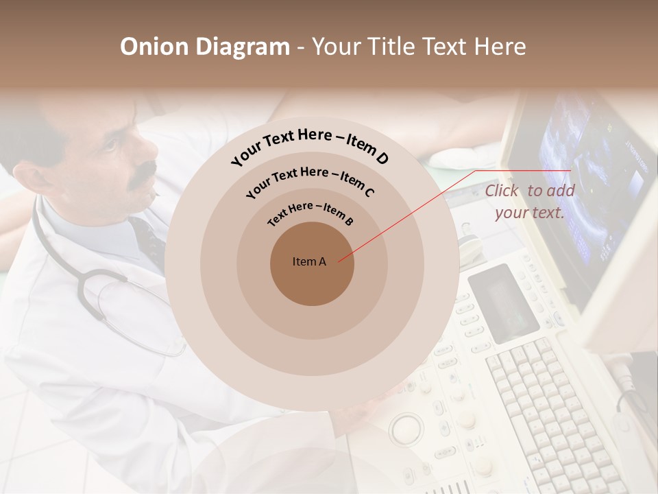 Doctor Performing An Ultrasound Heart Scan On Young Male Patient. PowerPoint Template