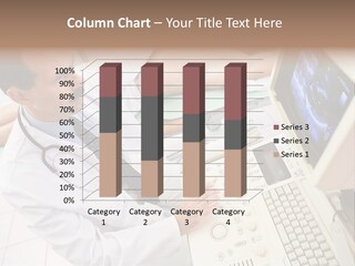 Doctor Performing An Ultrasound Heart Scan On Young Male Patient. PowerPoint Template