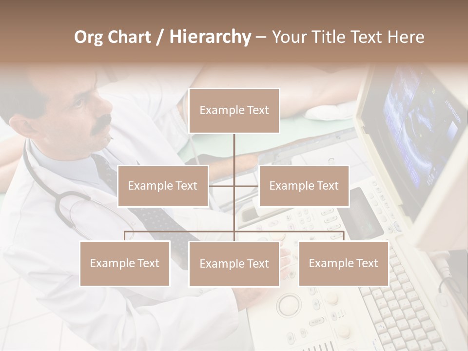 Doctor Performing An Ultrasound Heart Scan On Young Male Patient. PowerPoint Template