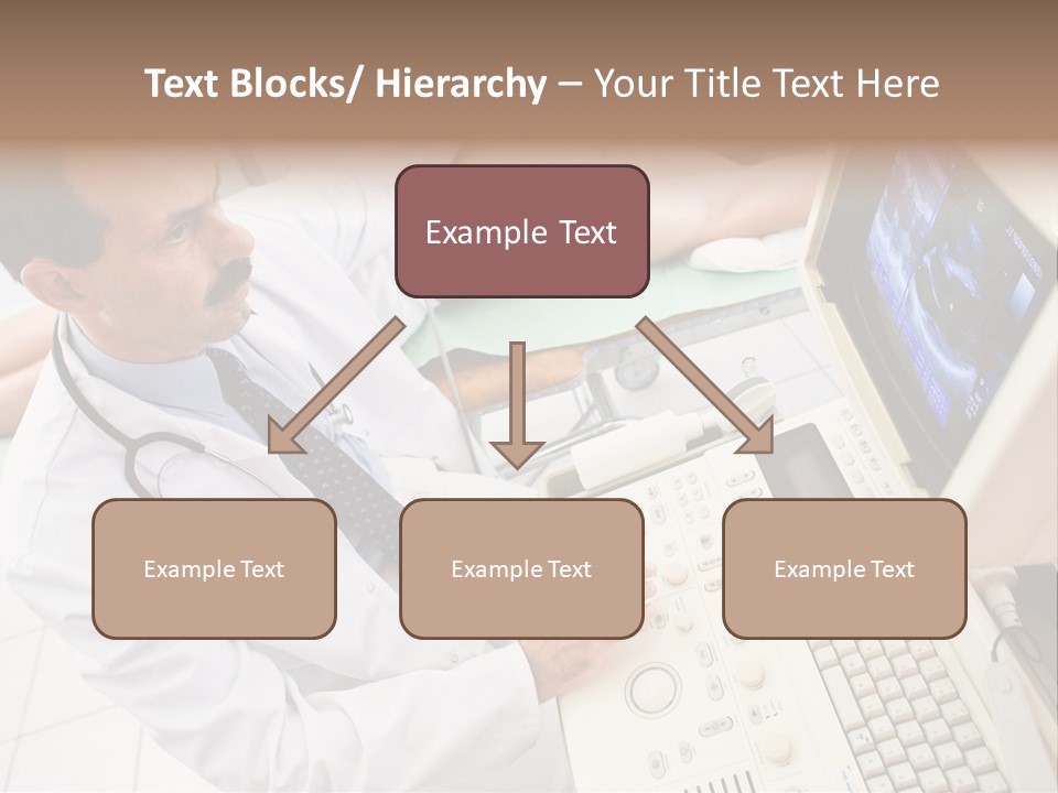 Doctor Performing An Ultrasound Heart Scan On Young Male Patient. PowerPoint Template