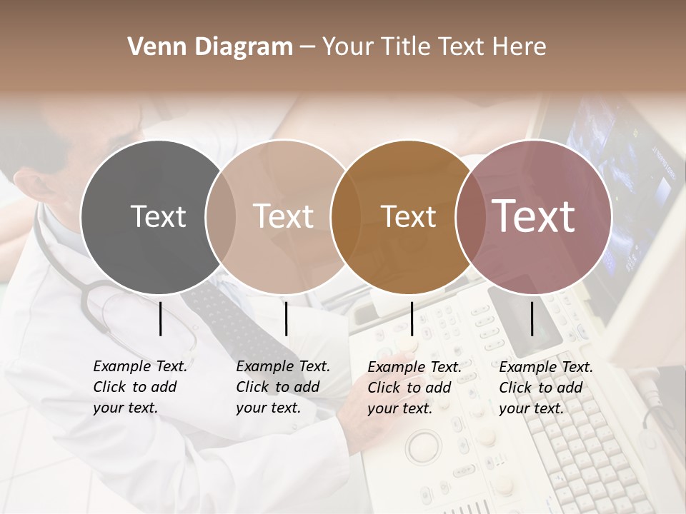Doctor Performing An Ultrasound Heart Scan On Young Male Patient. PowerPoint Template