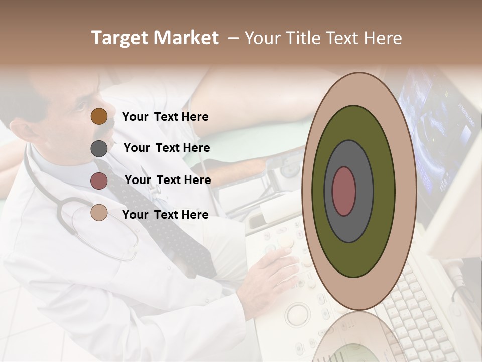 Doctor Performing An Ultrasound Heart Scan On Young Male Patient. PowerPoint Template