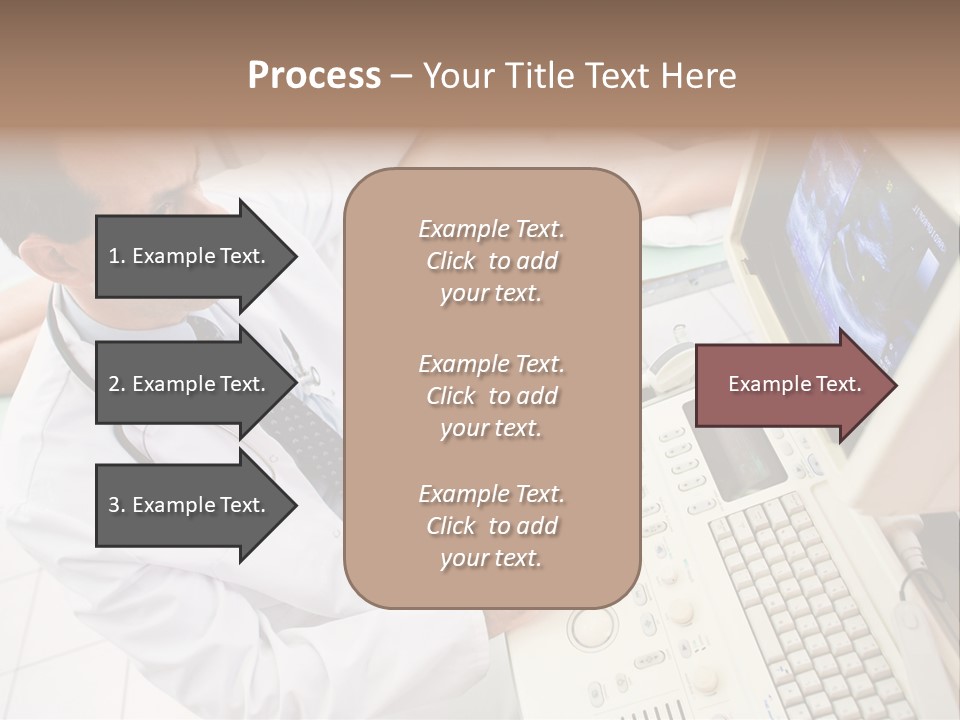 Doctor Performing An Ultrasound Heart Scan On Young Male Patient. PowerPoint Template