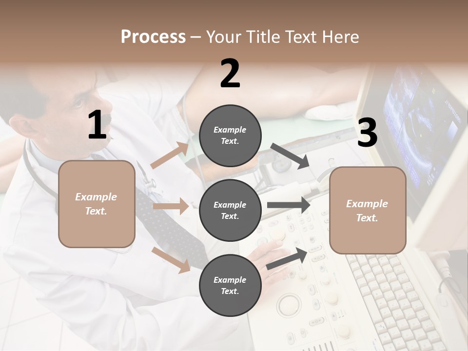 Doctor Performing An Ultrasound Heart Scan On Young Male Patient. PowerPoint Template
