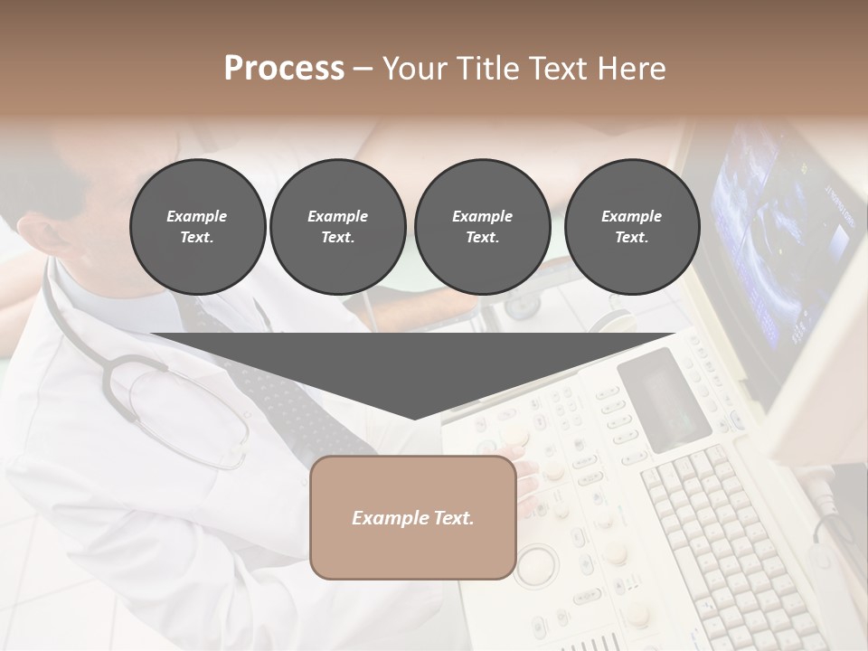 Doctor Performing An Ultrasound Heart Scan On Young Male Patient. PowerPoint Template