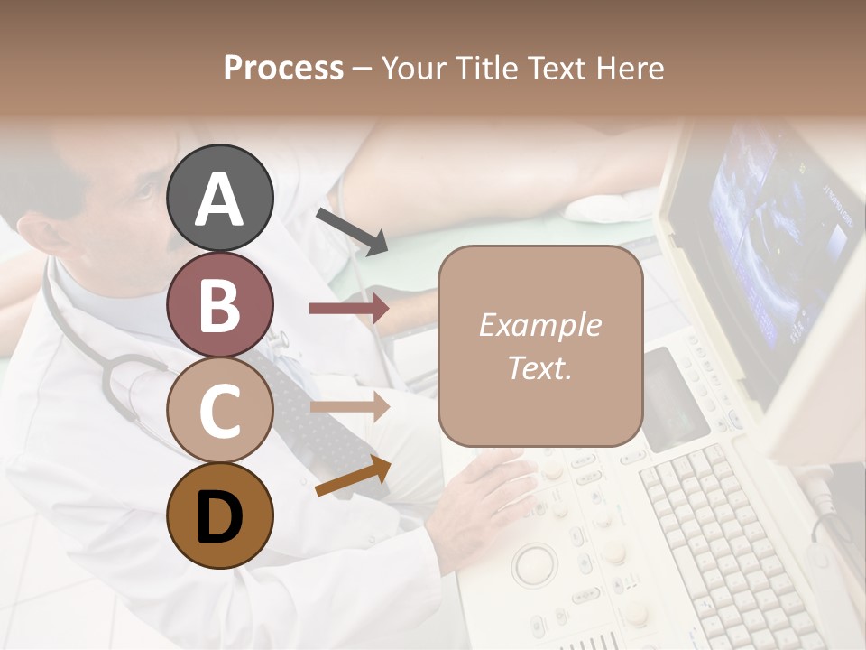 Doctor Performing An Ultrasound Heart Scan On Young Male Patient. PowerPoint Template