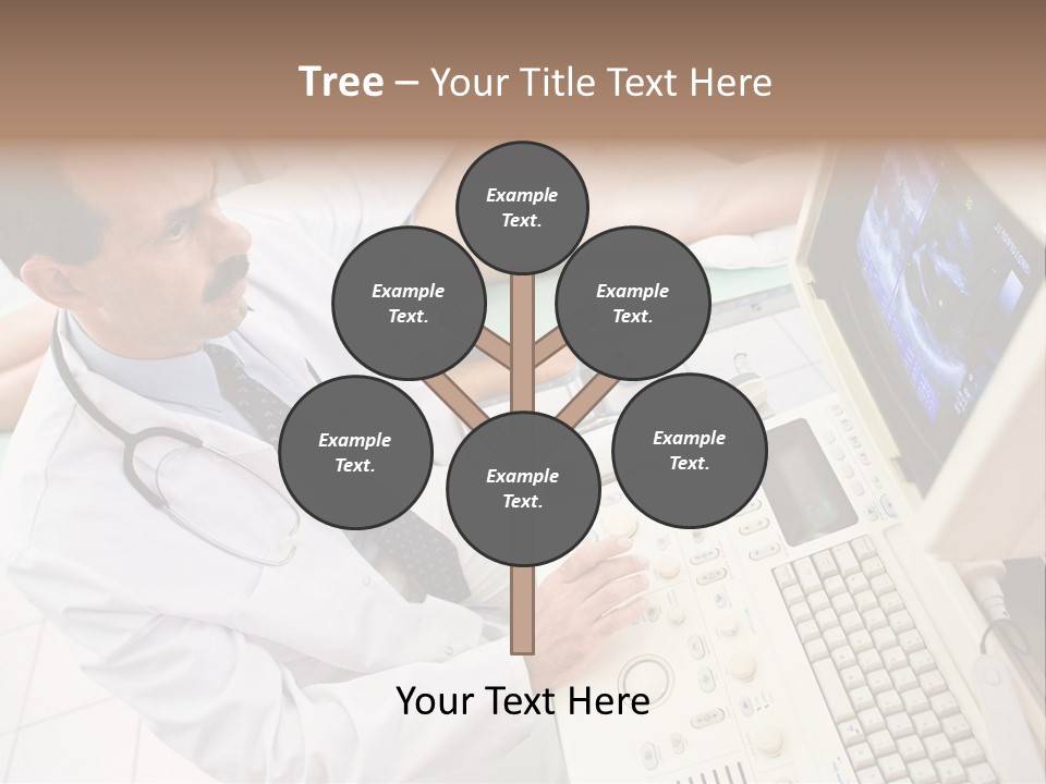 Doctor Performing An Ultrasound Heart Scan On Young Male Patient. PowerPoint Template