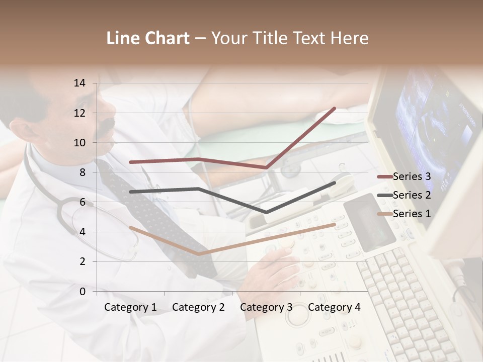 Doctor Performing An Ultrasound Heart Scan On Young Male Patient. PowerPoint Template