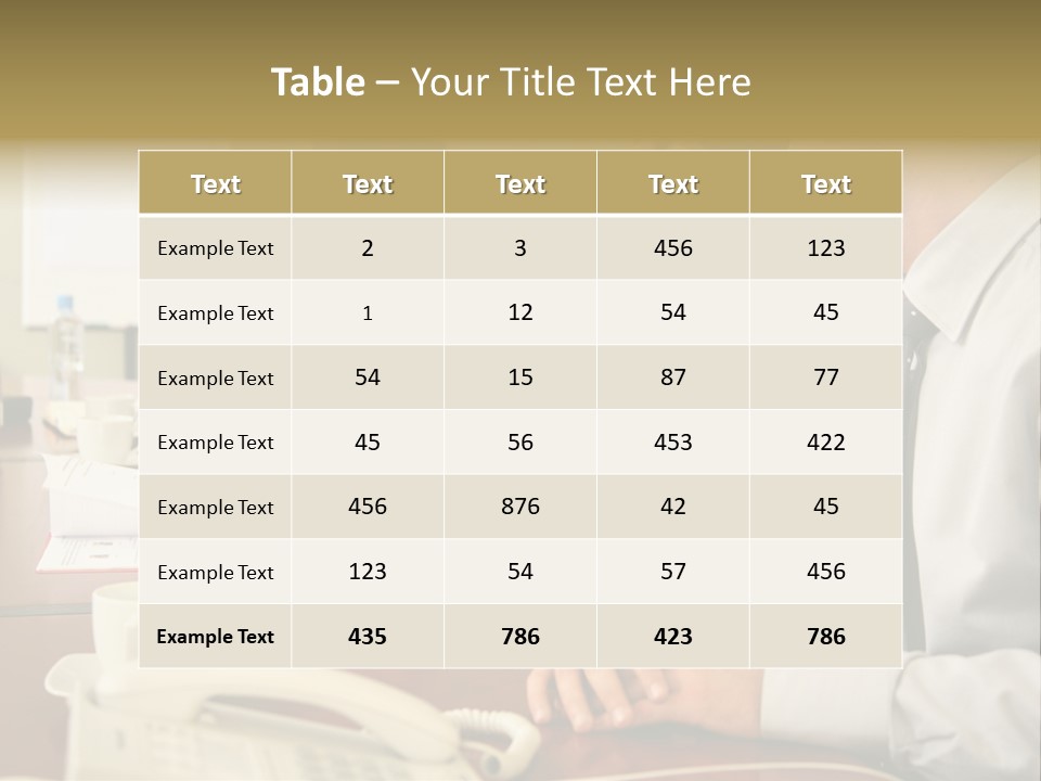 Group Of Business People Working Together At The Informal Meeting, Focus On Man In Foreground. PowerPoint Template