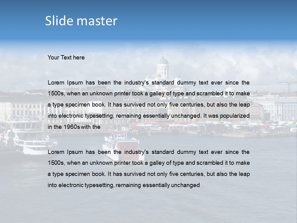 Port Of Helsinki PowerPoint Template