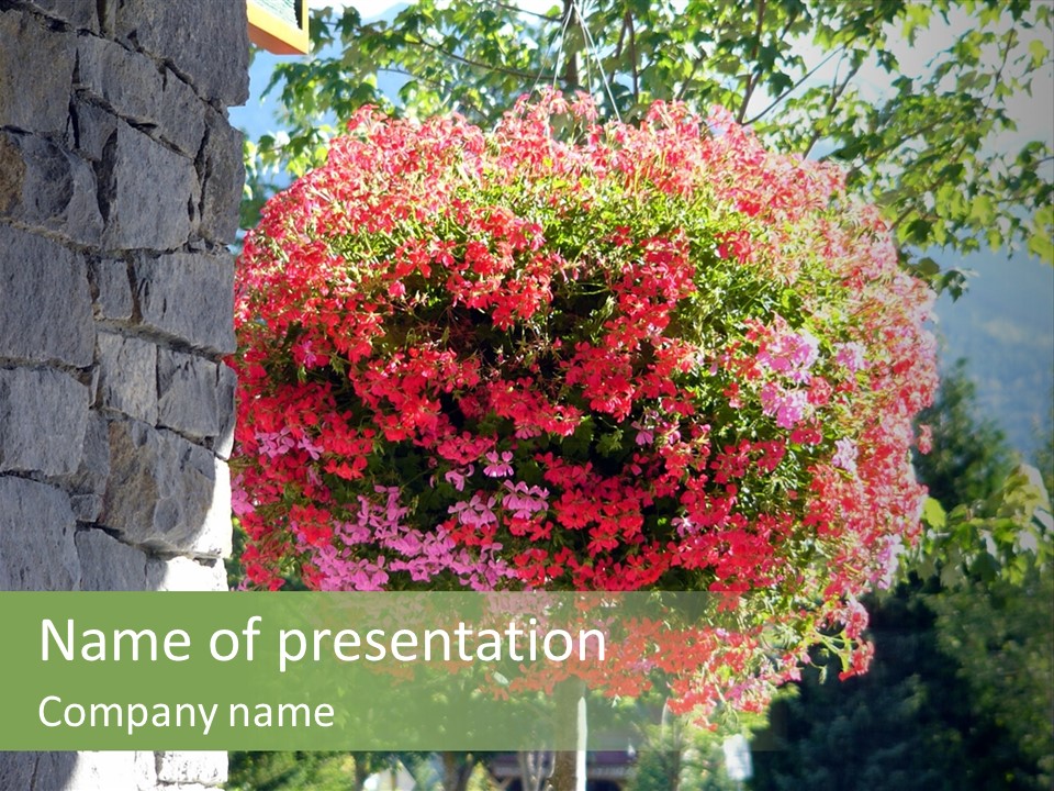 Flower Basket PowerPoint Template