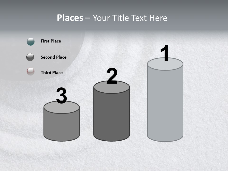 A Black Stone On A Wave Of White Sand In A Zen Garden PowerPoint Template