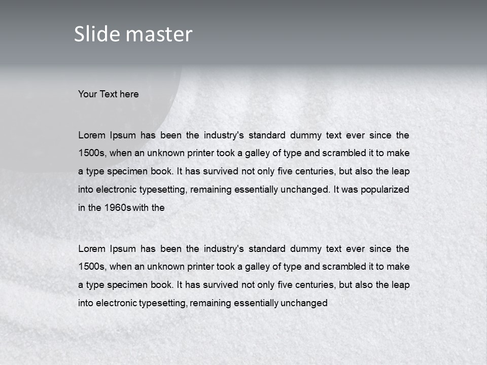 A Black Stone On A Wave Of White Sand In A Zen Garden PowerPoint Template