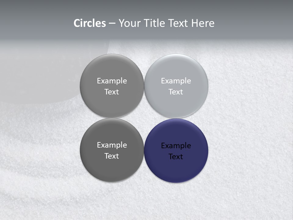 A Black Stone On A Wave Of White Sand In A Zen Garden PowerPoint Template