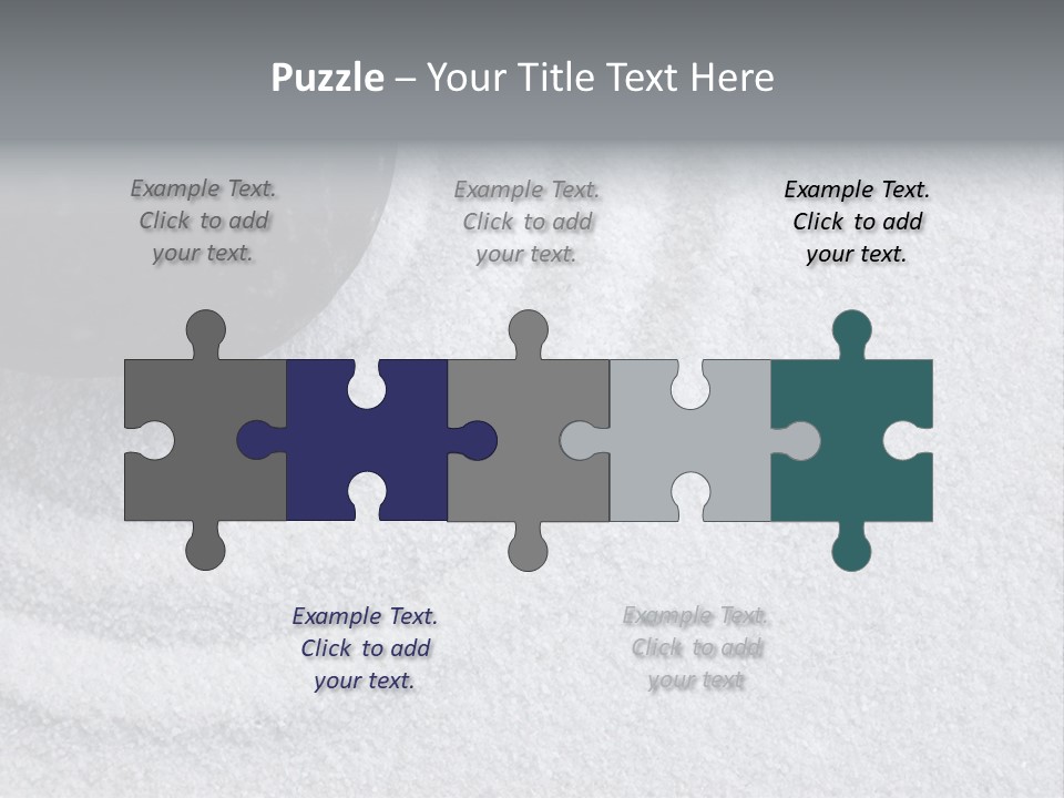 A Black Stone On A Wave Of White Sand In A Zen Garden PowerPoint Template