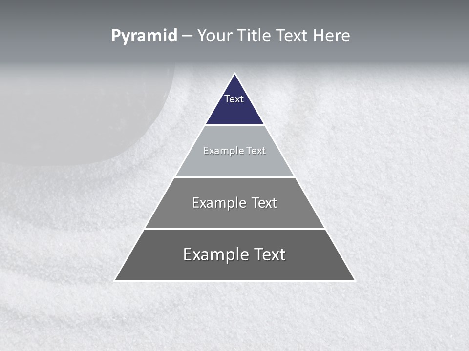 A Black Stone On A Wave Of White Sand In A Zen Garden PowerPoint Template