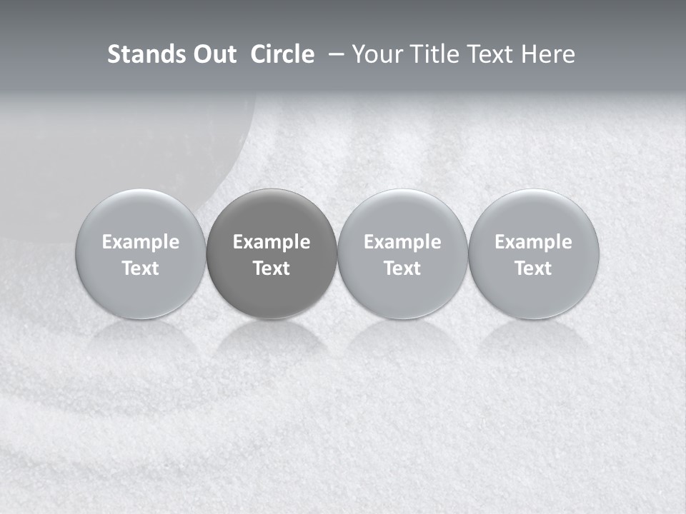 A Black Stone On A Wave Of White Sand In A Zen Garden PowerPoint Template