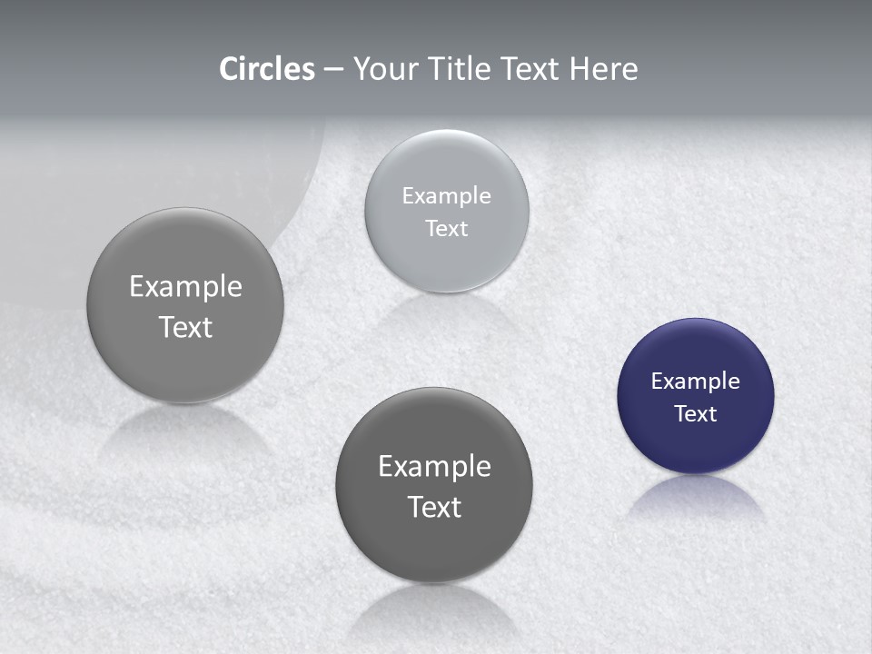 A Black Stone On A Wave Of White Sand In A Zen Garden PowerPoint Template