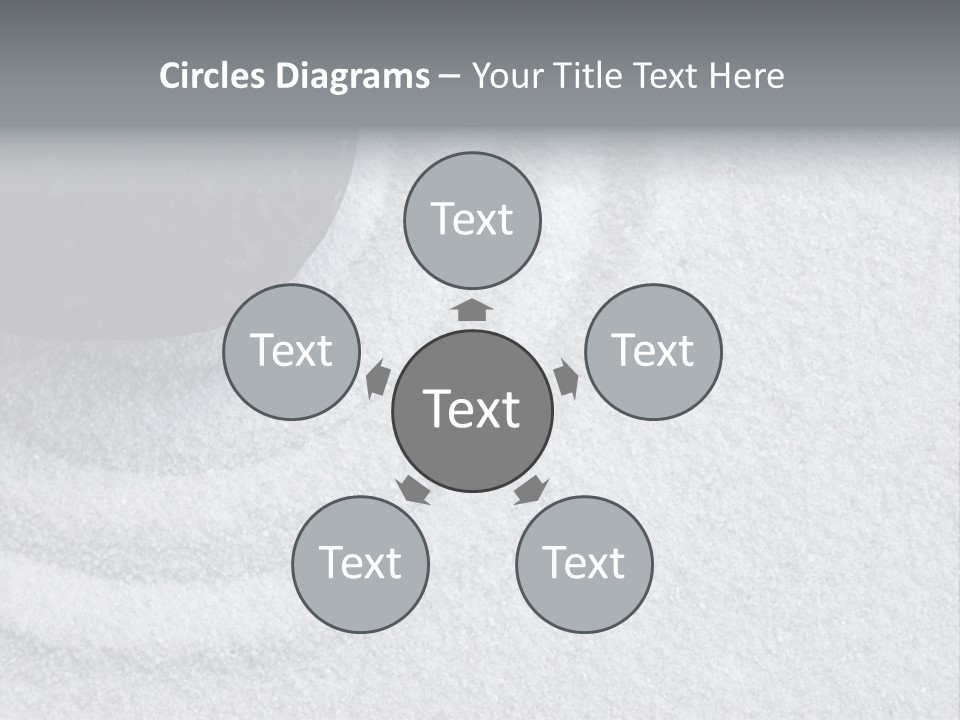 A Black Stone On A Wave Of White Sand In A Zen Garden PowerPoint Template