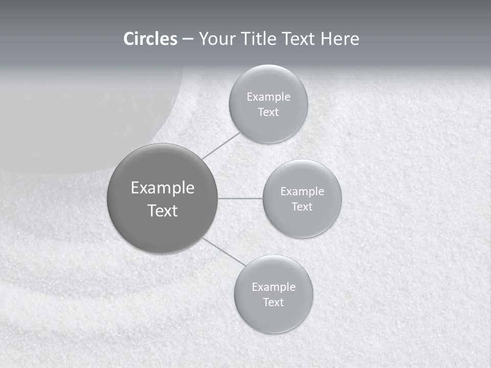 A Black Stone On A Wave Of White Sand In A Zen Garden PowerPoint Template