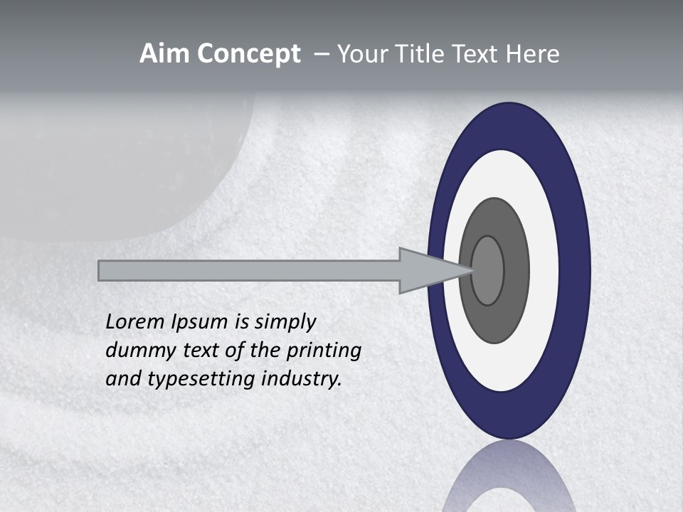 A Black Stone On A Wave Of White Sand In A Zen Garden PowerPoint Template