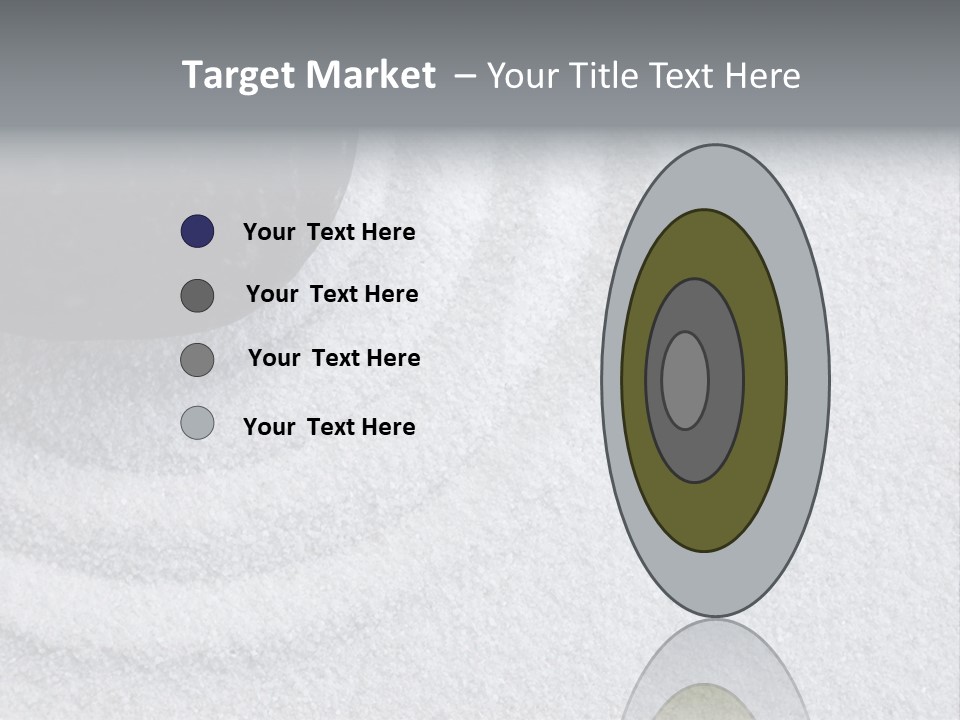 A Black Stone On A Wave Of White Sand In A Zen Garden PowerPoint Template